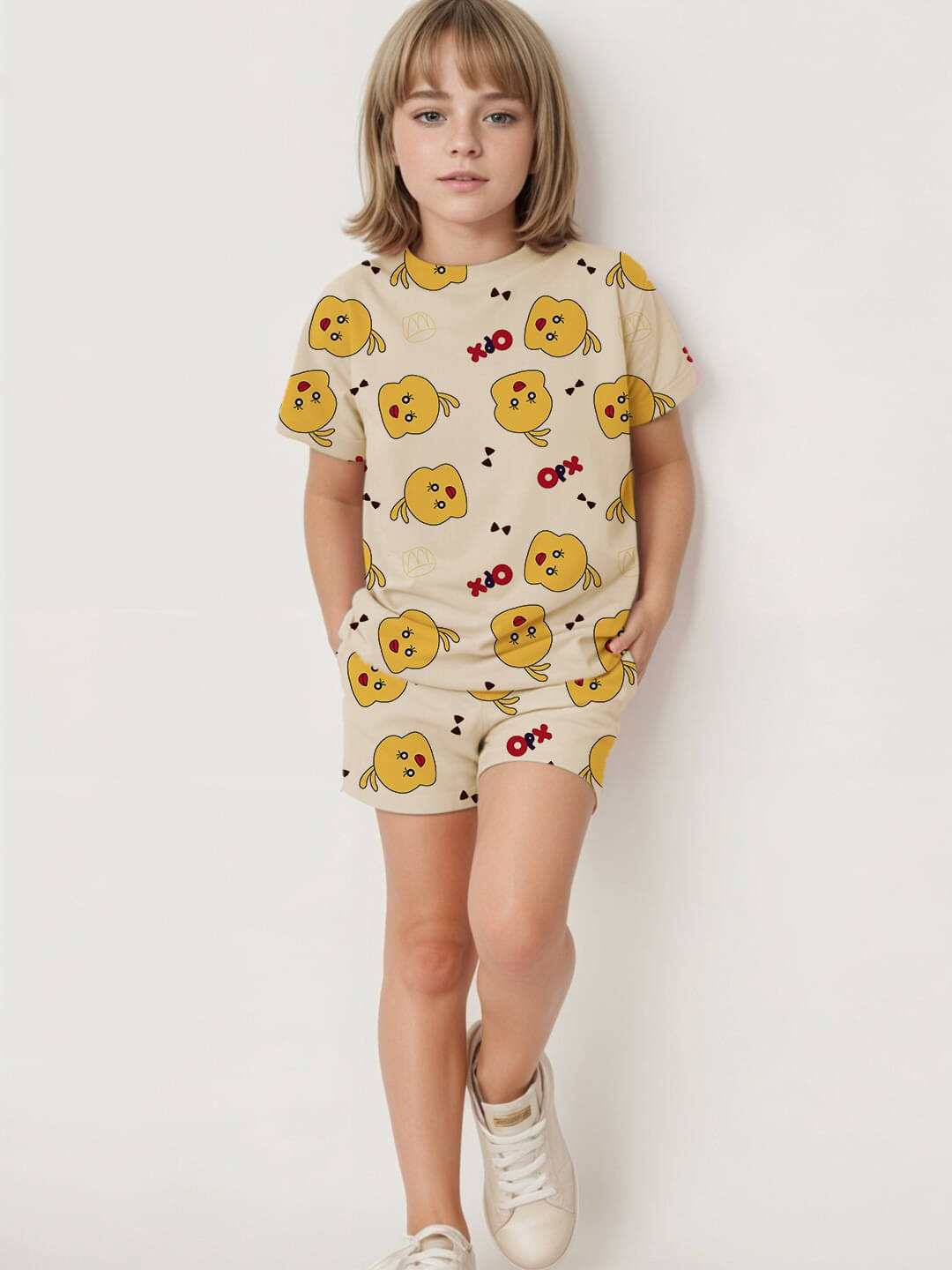     			MR TREND Pack of 1 Boys Cotton Blend Tshirt & Short Set ( Yellow )