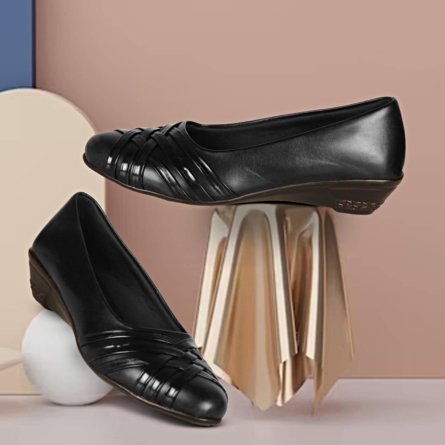     			MY FOOT MY STYLE MY WAY Black Women's Formal Ballerinas