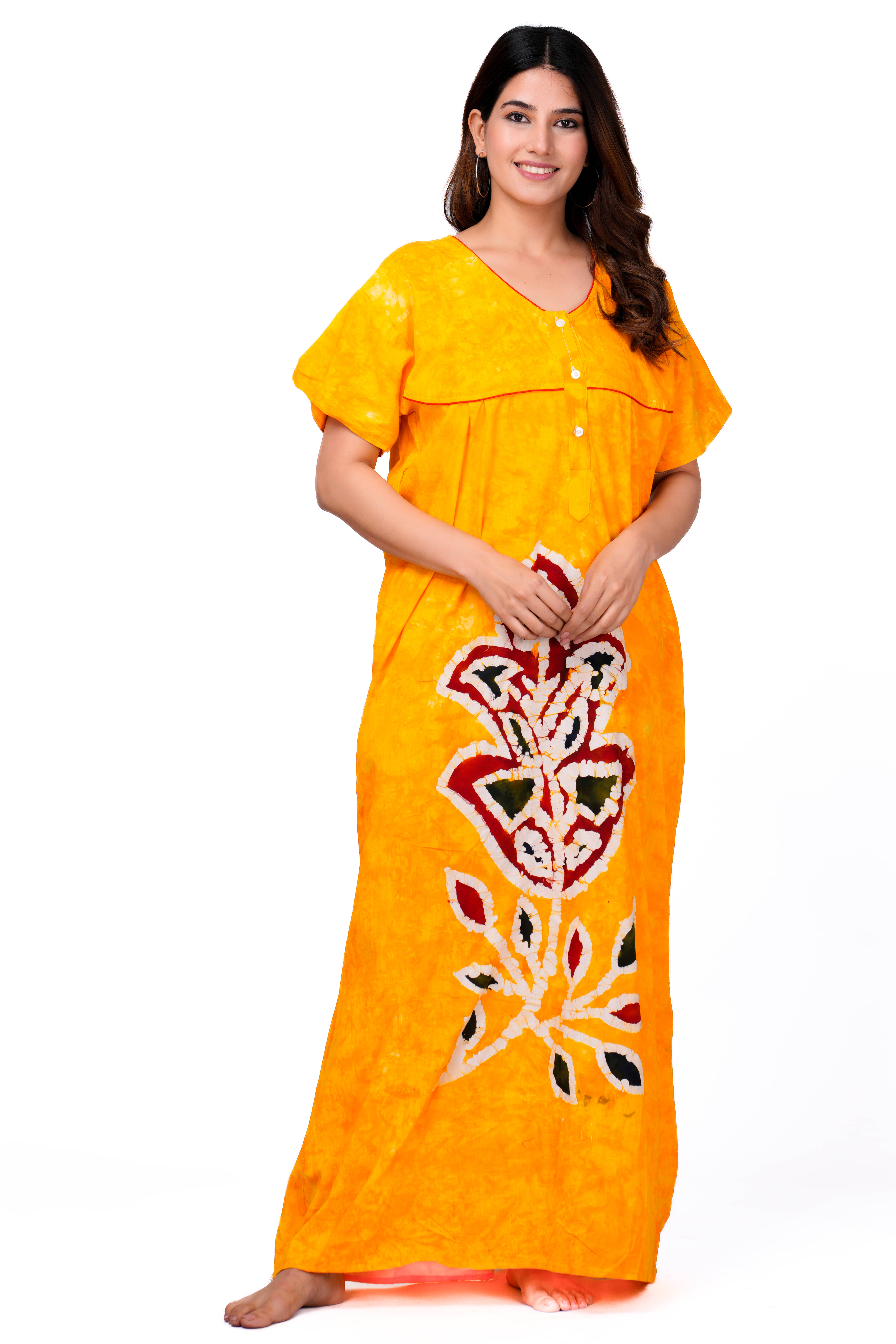     			NEEED Yellow Cotton Women's Nightwear Nighty & Night Gowns ( Pack of 1 )