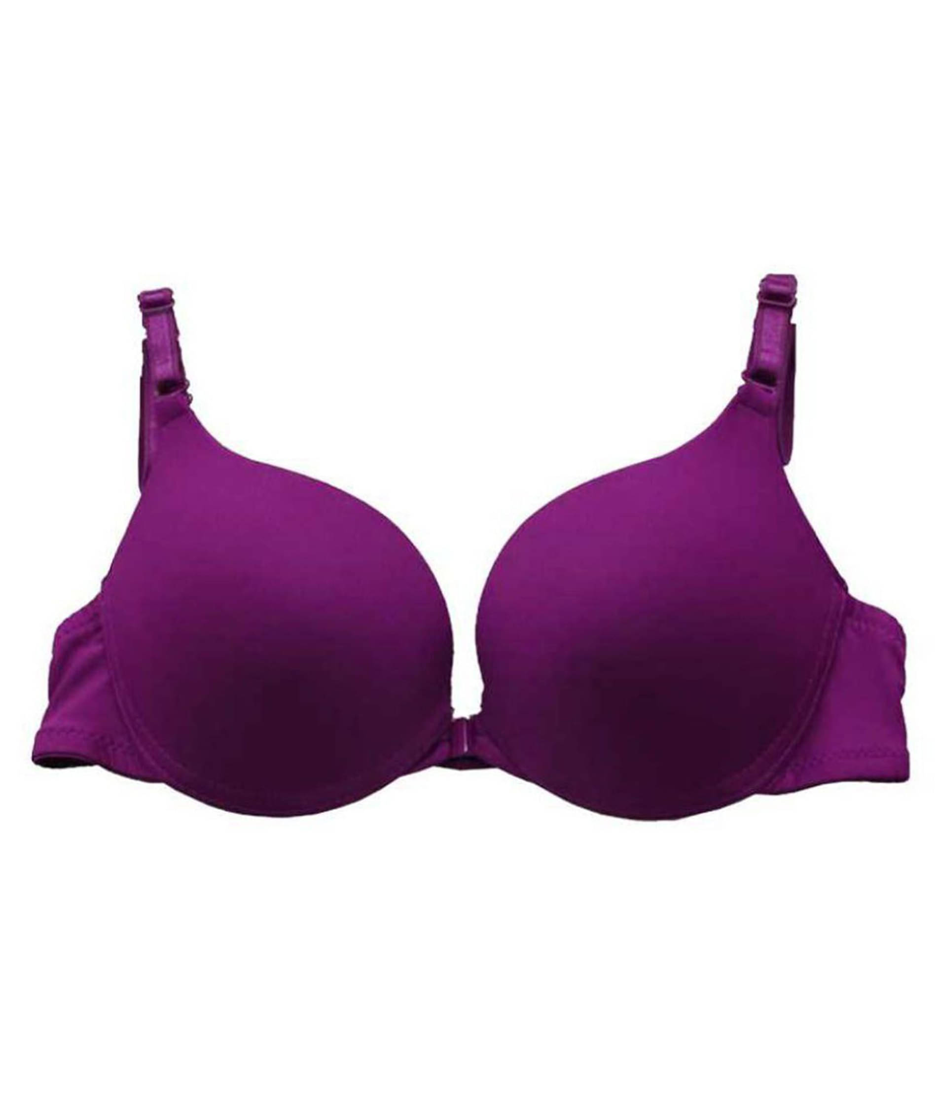 O'Womaniyah Pack of 1 Cotton Blend Lightly Padded Push Up Bra For Women ( Purple ) O'Womaniyah Pack of 1 Cotton Blend Lightly Padded Push Up Bra For Women ( Purple )