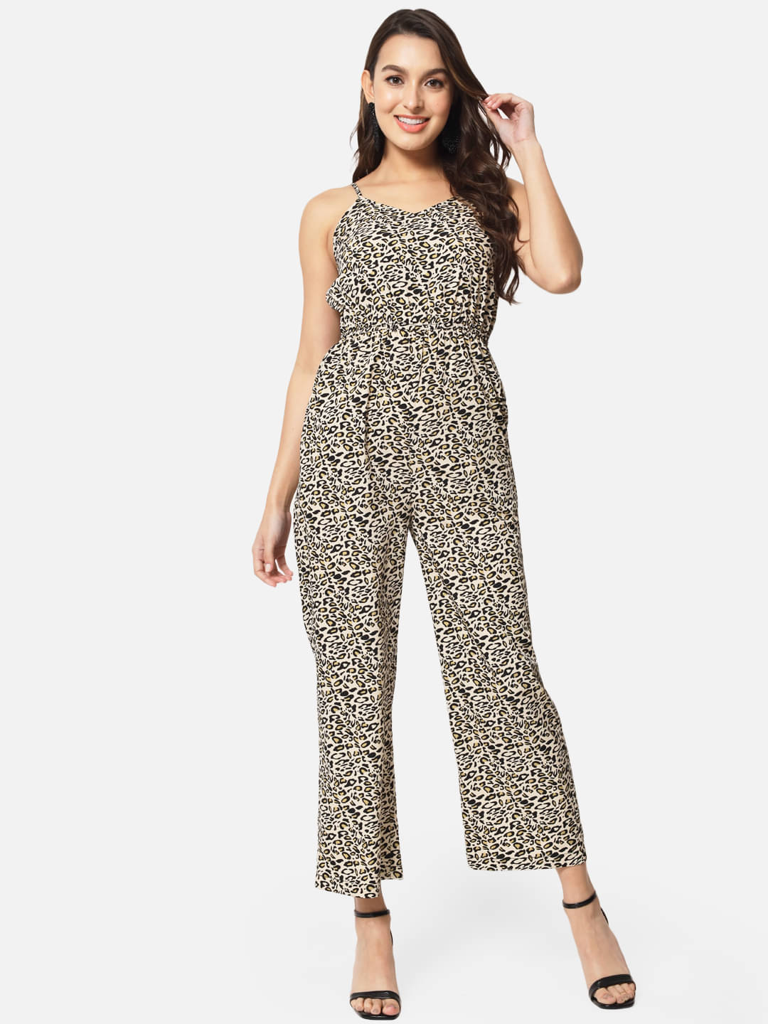     			OTIRA Women's Printed Crepe Jumpsuit ( Multicolor )