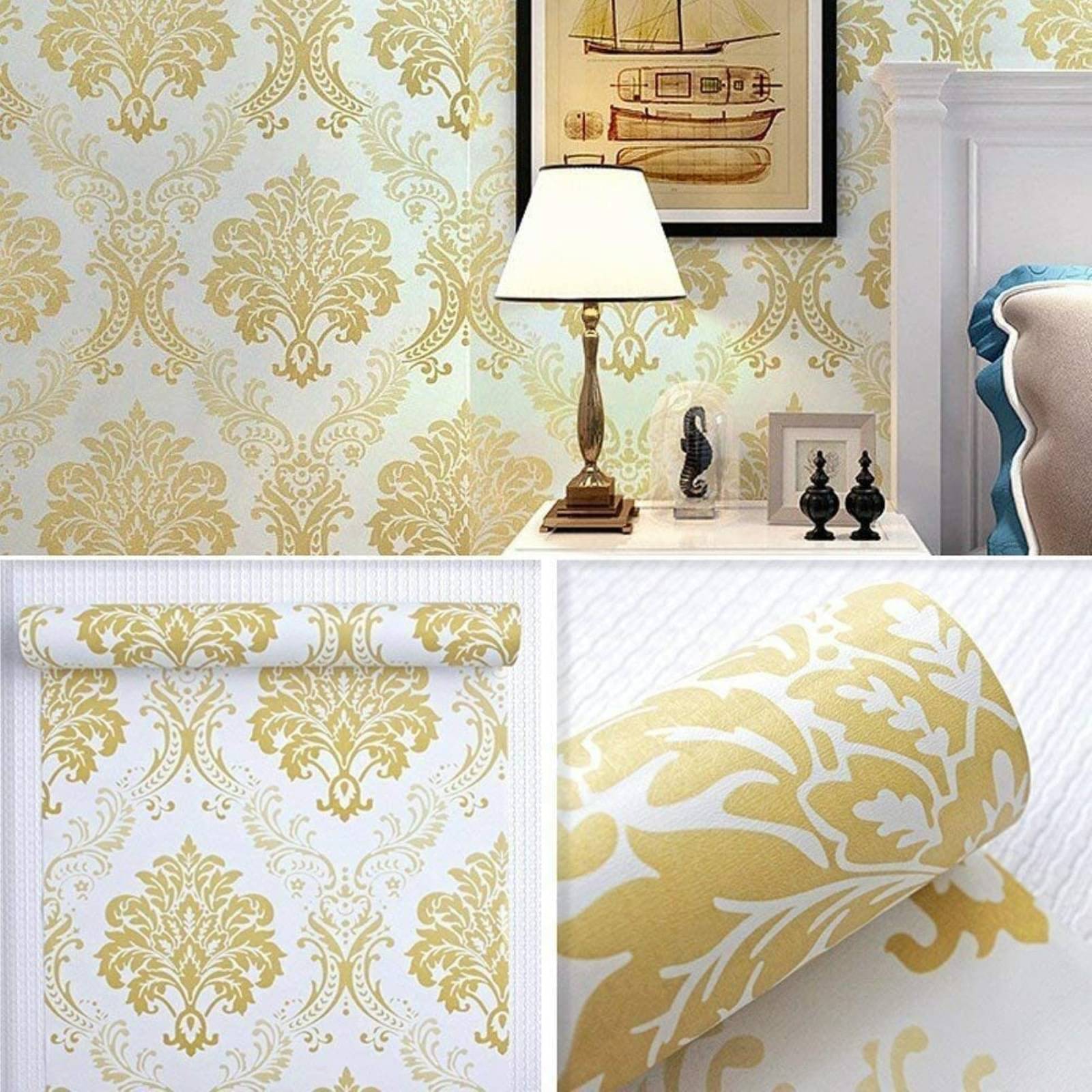 REDBLOOM Abstract Wallpaper ( 45 x 300 ) cm ( Pack of 1 ) REDBLOOM Abstract Wallpaper ( 45 x 300 ) cm ( Pack of 1 )
