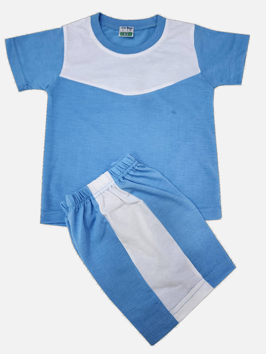 RELANE Pack of 1 Baby Boys Cotton Blend T-Shirt & Shorts Set ( Light Blue ) RELANE Pack of 1 Baby Boys Cotton Blend T-Shirt & Shorts Set ( Light Blue )