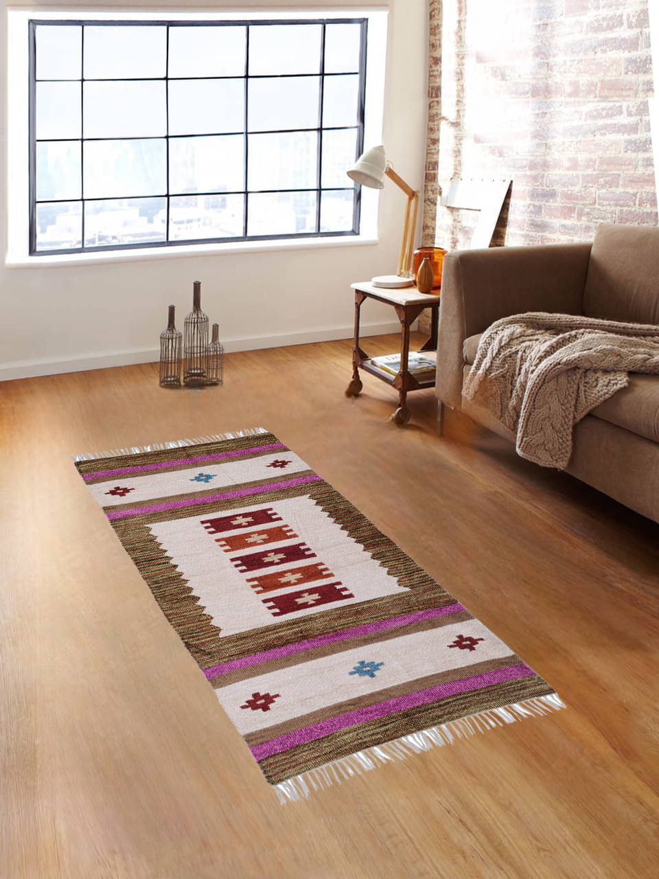     			Romee Brown Runner Single Chennile Ethnic Other Sizes Ft