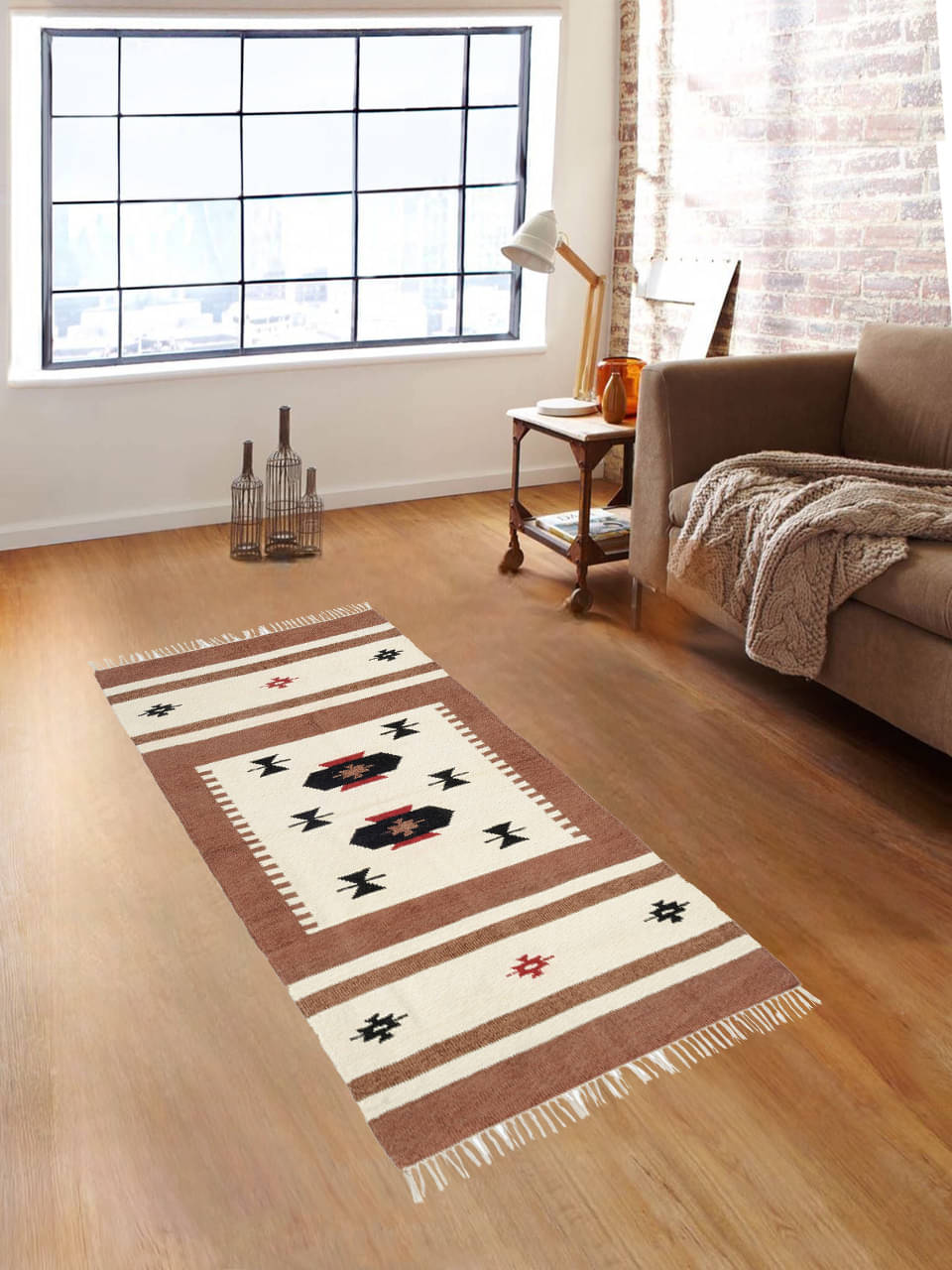     			Romee Brown Runner Single Chennile Ethnic Other Sizes Ft