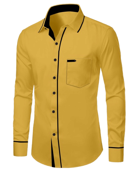     			SHREE VASTRA HOUSE Rayon Regular Fit Solids Full Sleeves Men's Casual Shirt - Yellow ( Pack of 1 )