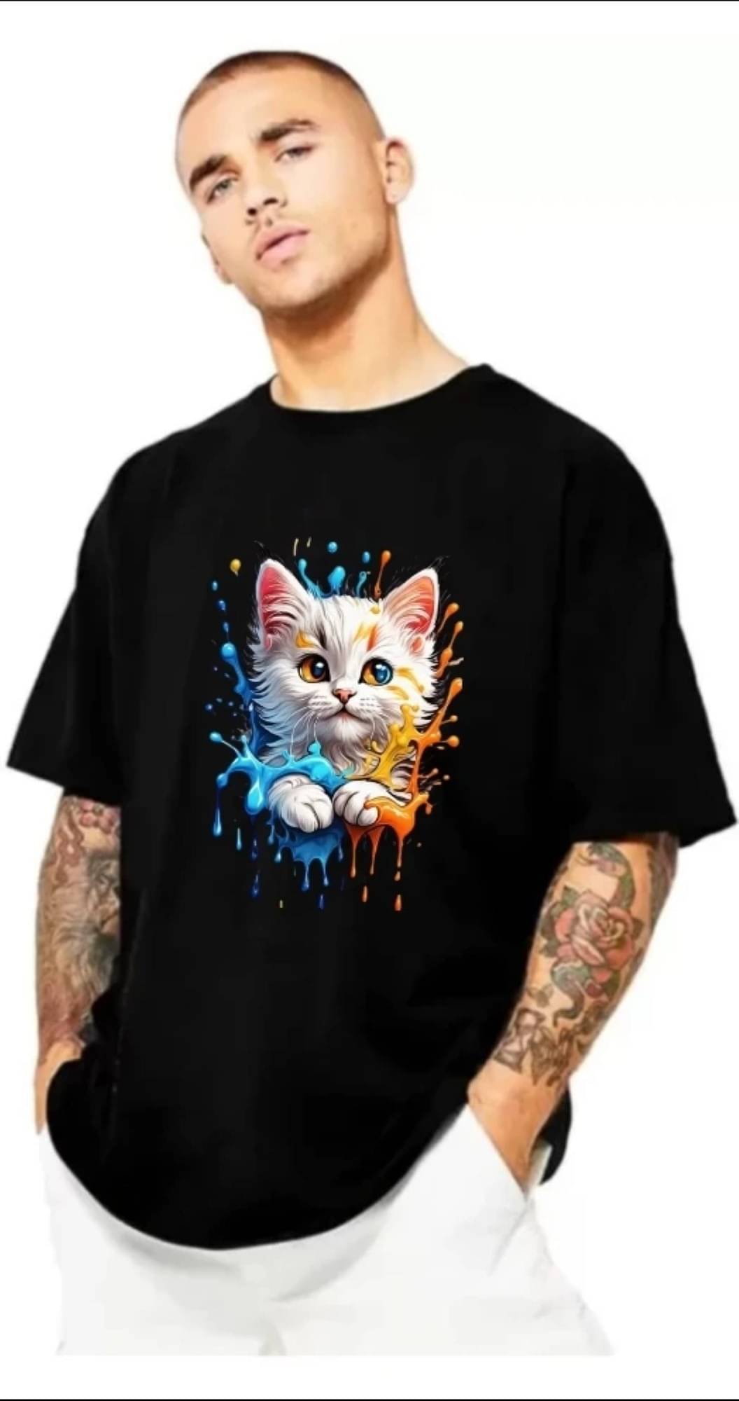 SPAB Men Cotton Blend Regular Fit Printed T-Shirt ( Black ) SPAB Men Cotton Blend Regular Fit Printed T-Shirt ( Black )