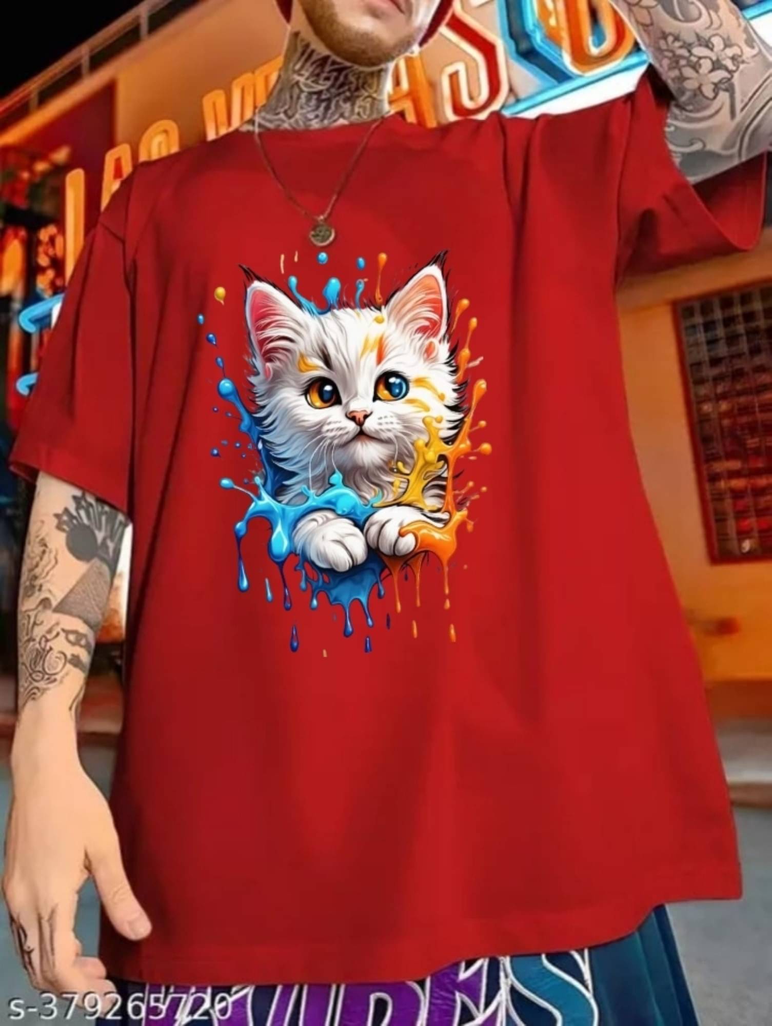 SPAB Men Cotton Blend Regular Fit Printed T-Shirt ( Red ) SPAB Men Cotton Blend Regular Fit Printed T-Shirt ( Red )