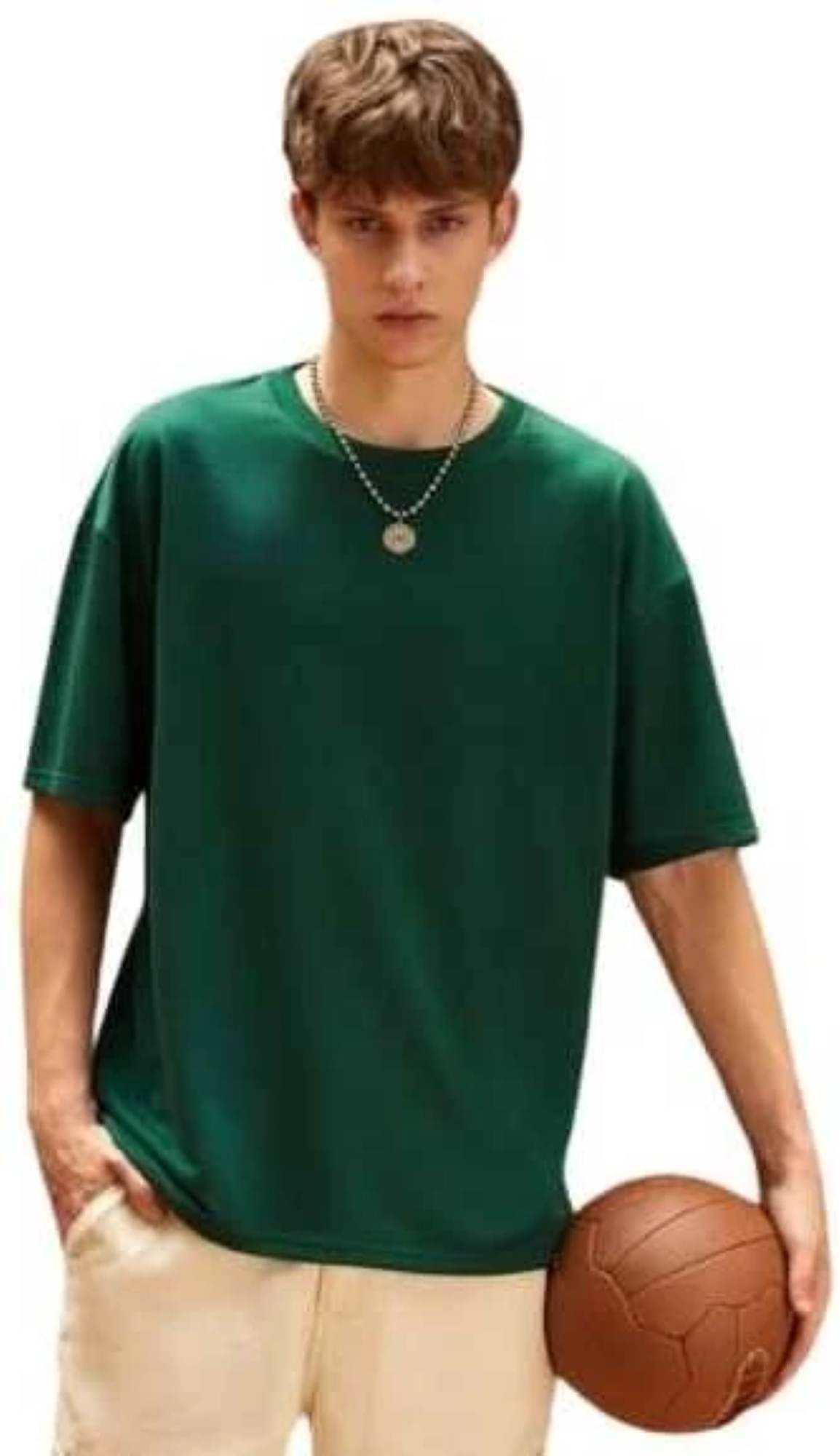     			SPAB Men Cotton Regular Fit Solid T-Shirt ( Green )