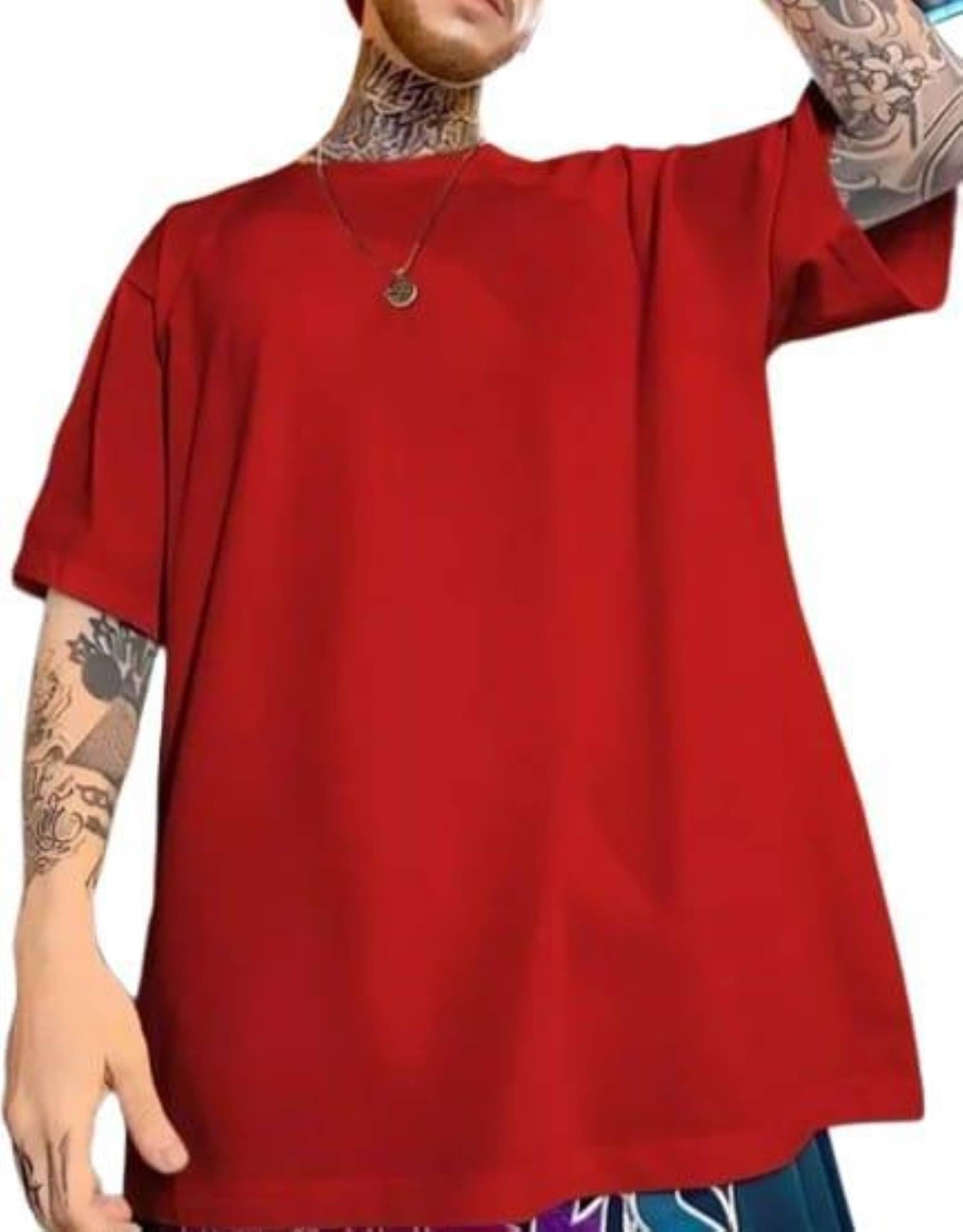     			SPAB Men Cotton Regular Fit Solid T-Shirt ( Red )