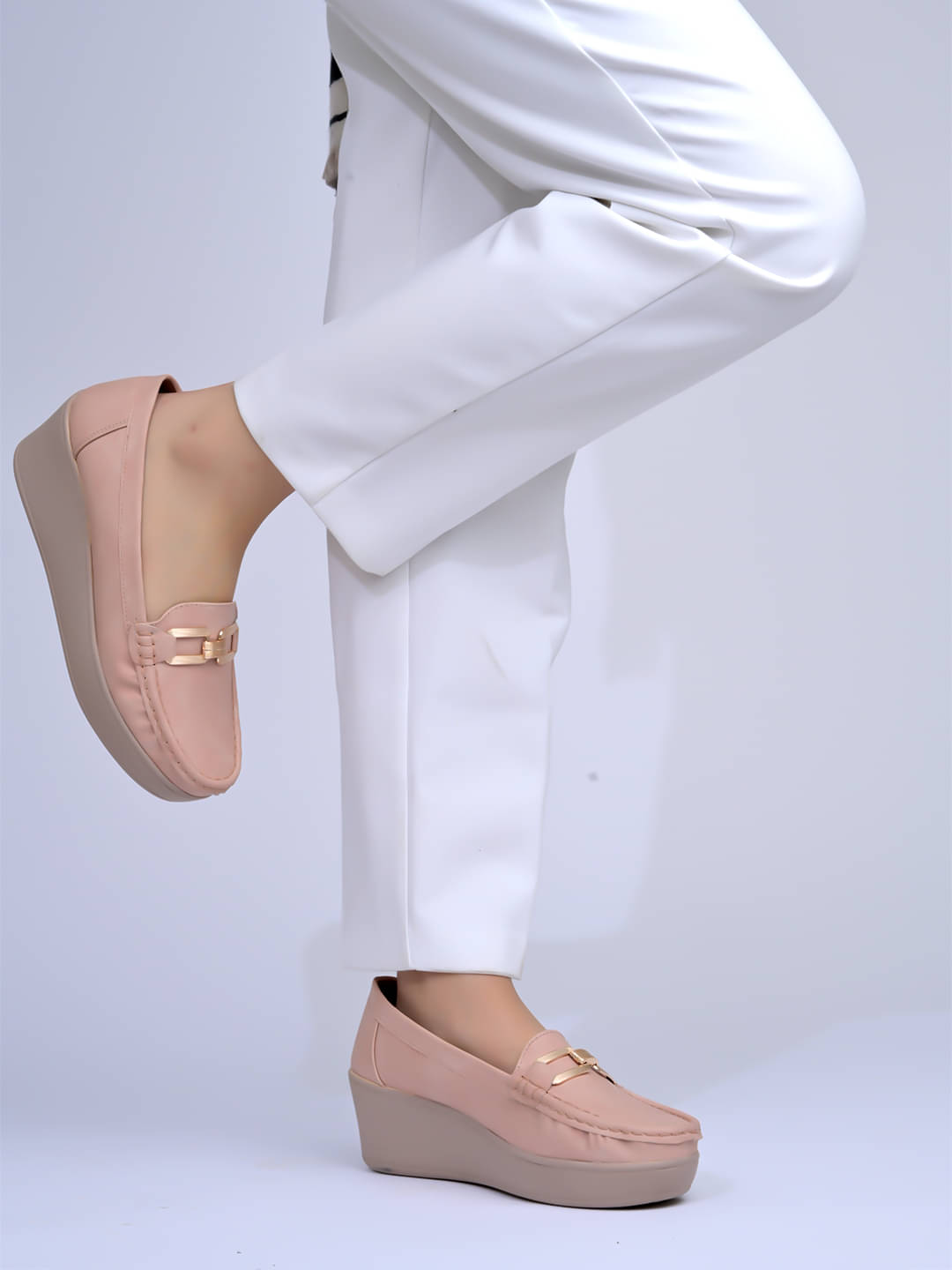     			Shoetopia Peach Women's Loafers