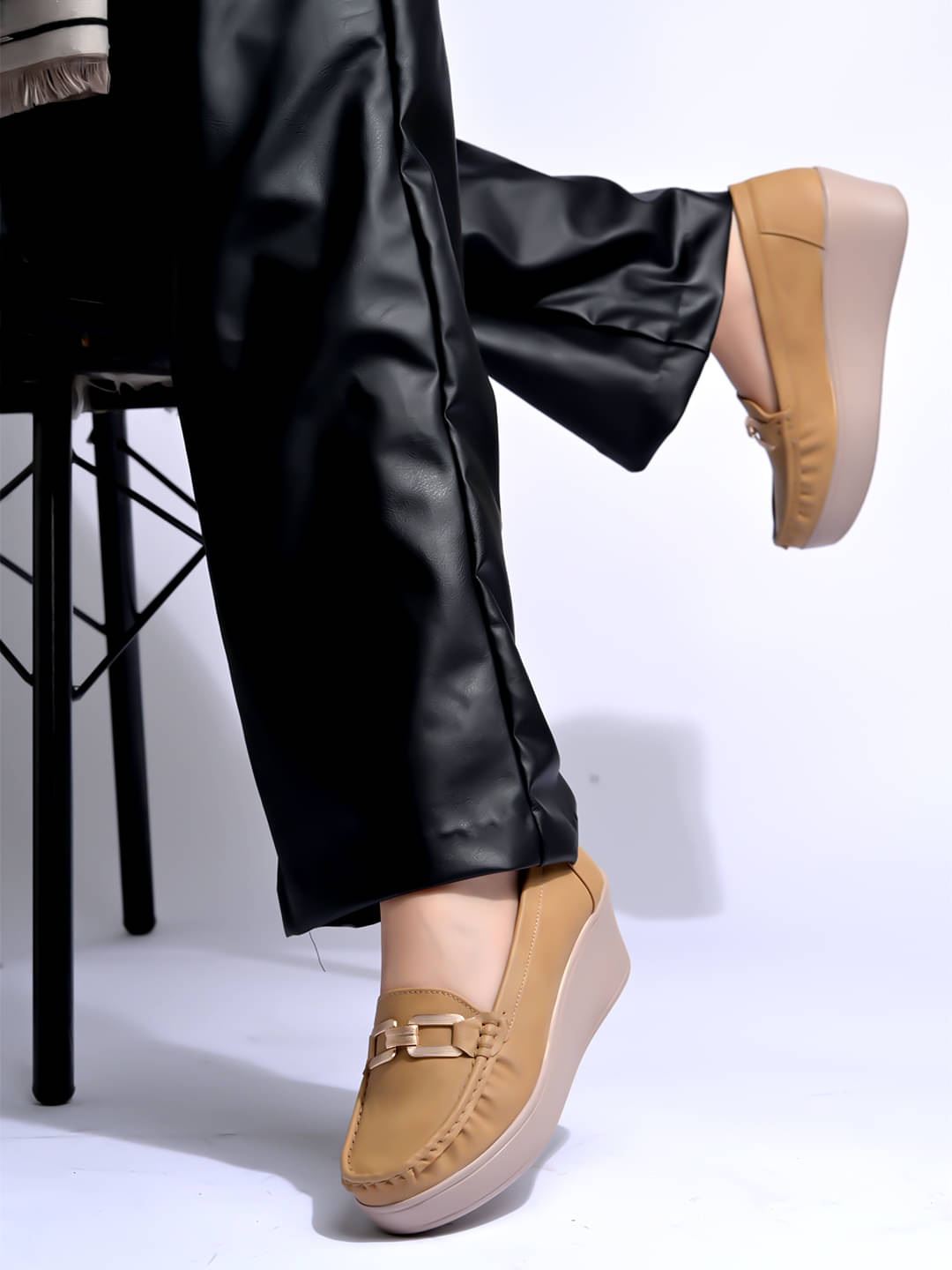     			Shoetopia Tan Women's Loafers