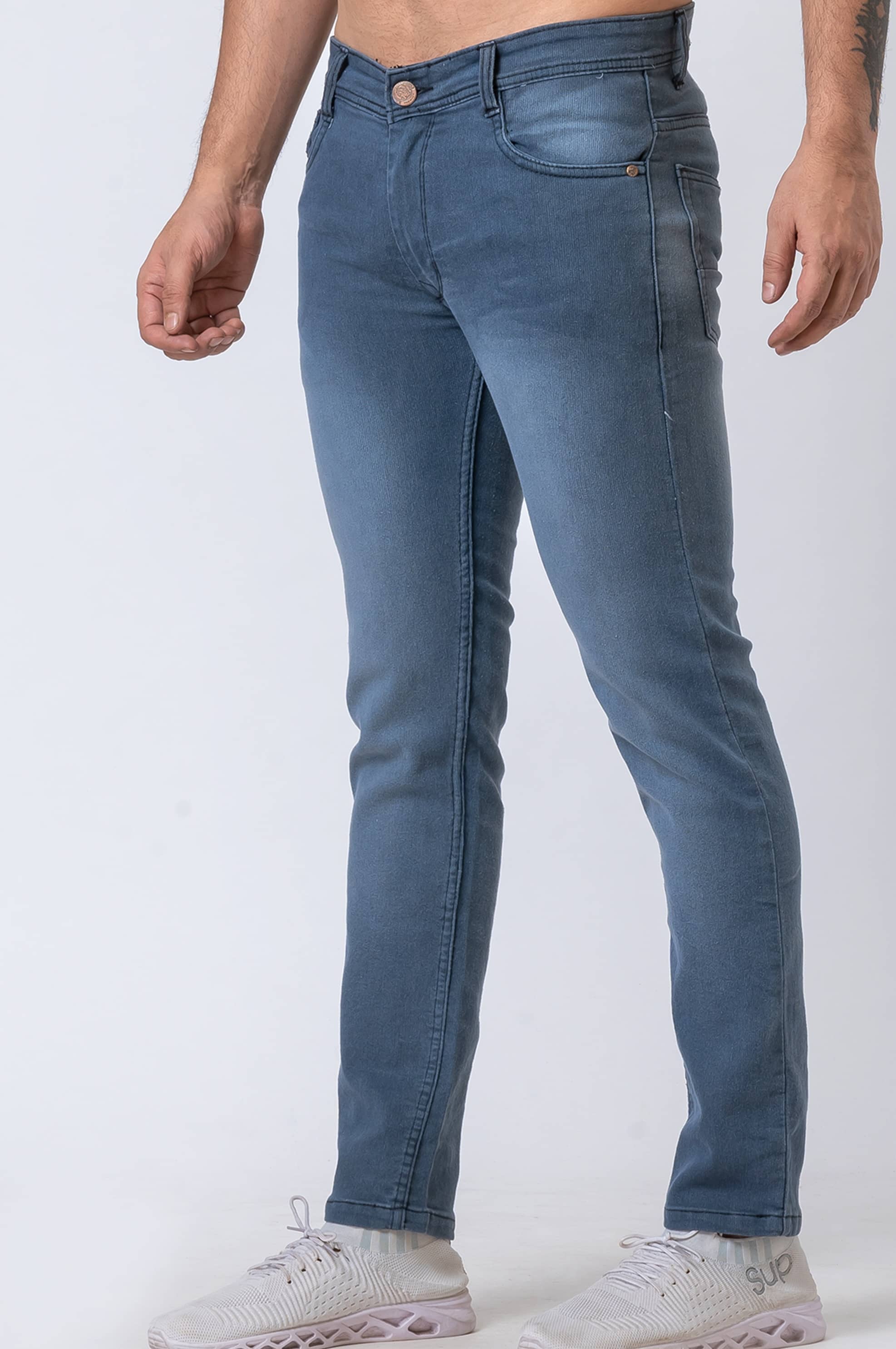 Sindon Slim Fit Dyed Men's Jeans - Blue ( Pack of 1 ) - Jeans | Buy online on ZillyBuy