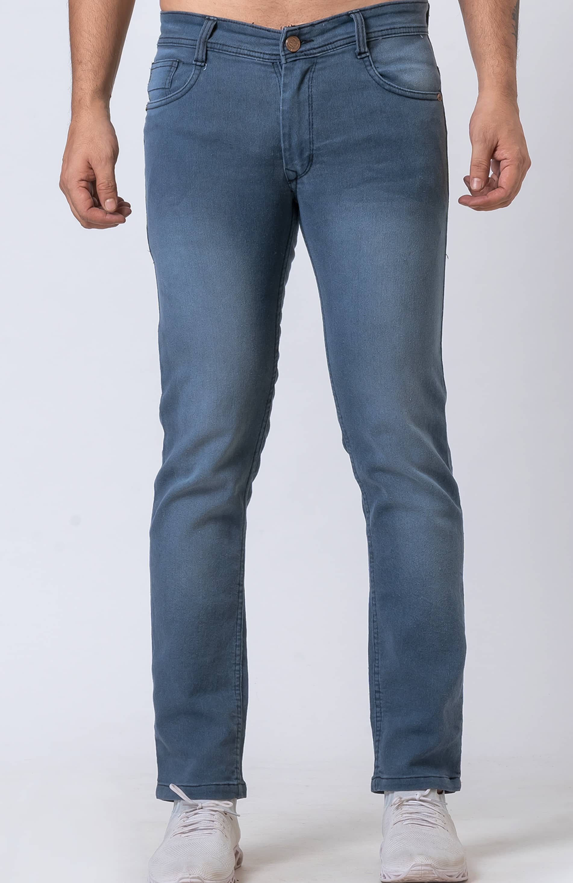 Sindon Slim Fit Dyed Men's Jeans - Blue ( Pack of 1 ) - Jeans | Buy online on ZillyBuy