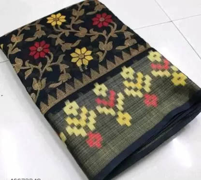     			Suali Art Silk Printed Saree With Unstitched Blouse Piece ( Multicolor )