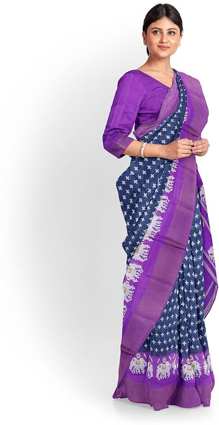     			Suali Art Silk Printed Saree With Unstitched Blouse Piece ( Grey )