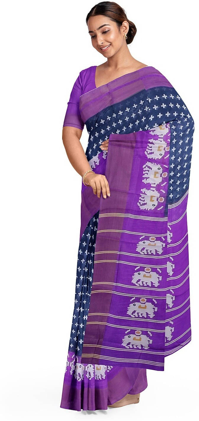     			Suali Art Silk Printed Saree With Unstitched Blouse Piece ( Grey )