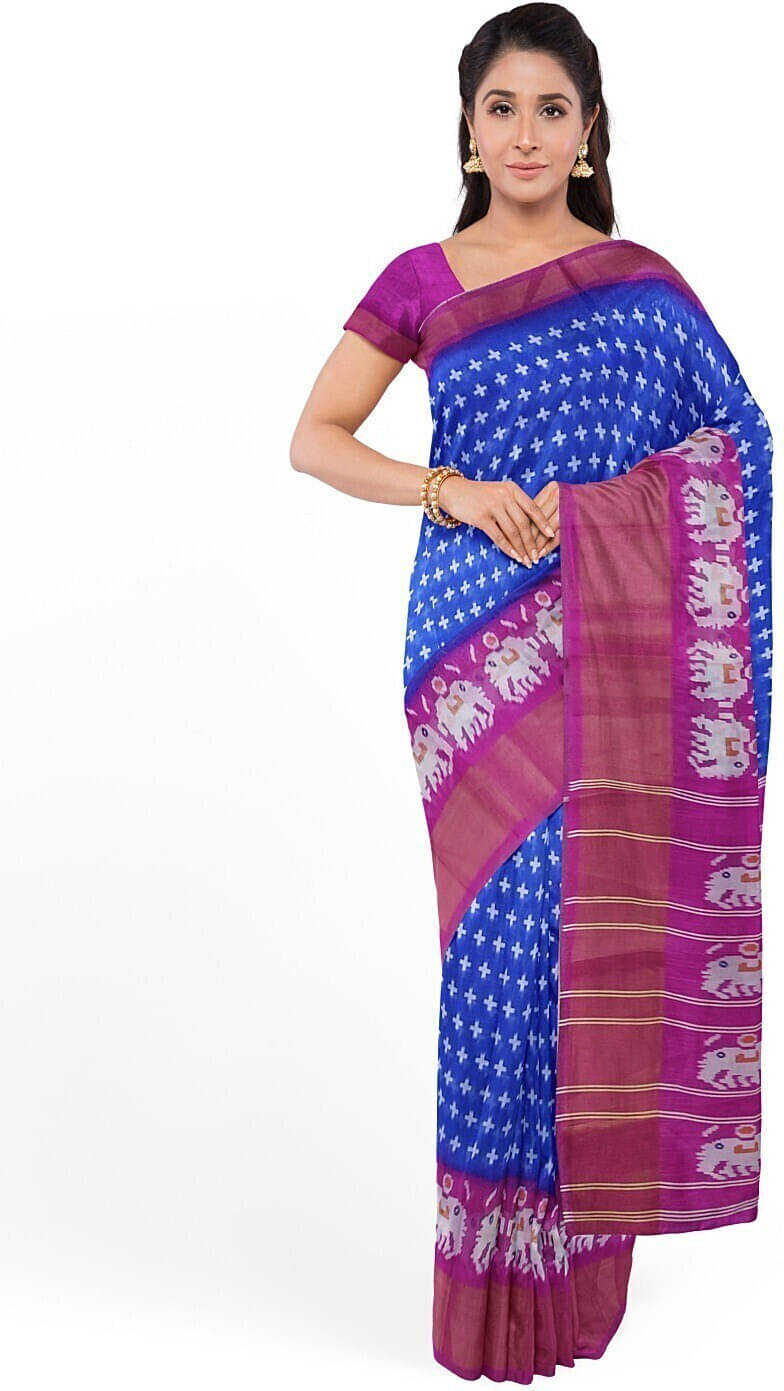 Suali Art Silk Printed Saree With Unstitched Blouse Piece ( Blue ) Suali Art Silk Printed Saree With Unstitched Blouse Piece ( Blue )