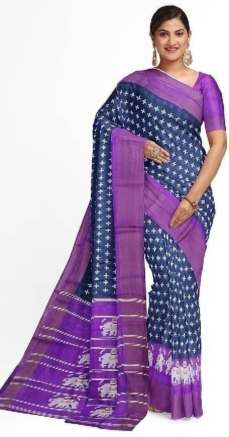    			Suali Art Silk Self Design Saree With Unstitched Blouse Piece ( Blue )