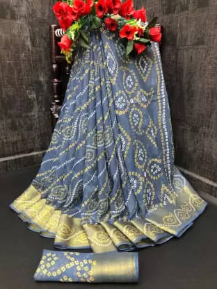     			Suali Art Silk Solid Saree With Unstitched Blouse Piece ( Grey )