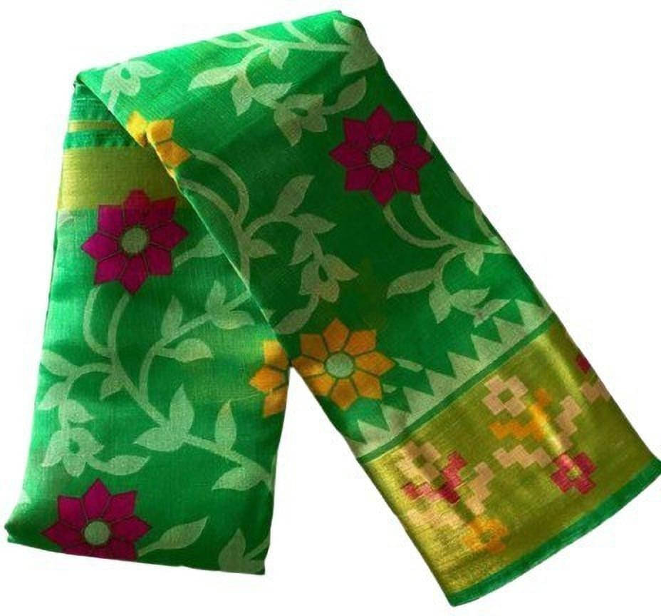     			Suali Art Silk Woven Saree With Unstitched Blouse Piece ( Green )