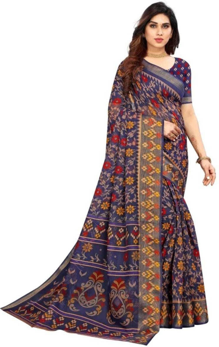     			Suali Art Silk Woven Saree With Unstitched Blouse Piece ( Black )