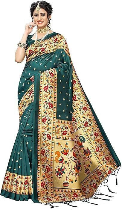     			Suali Art Silk Woven Saree With Unstitched Blouse Piece ( Light Blue )