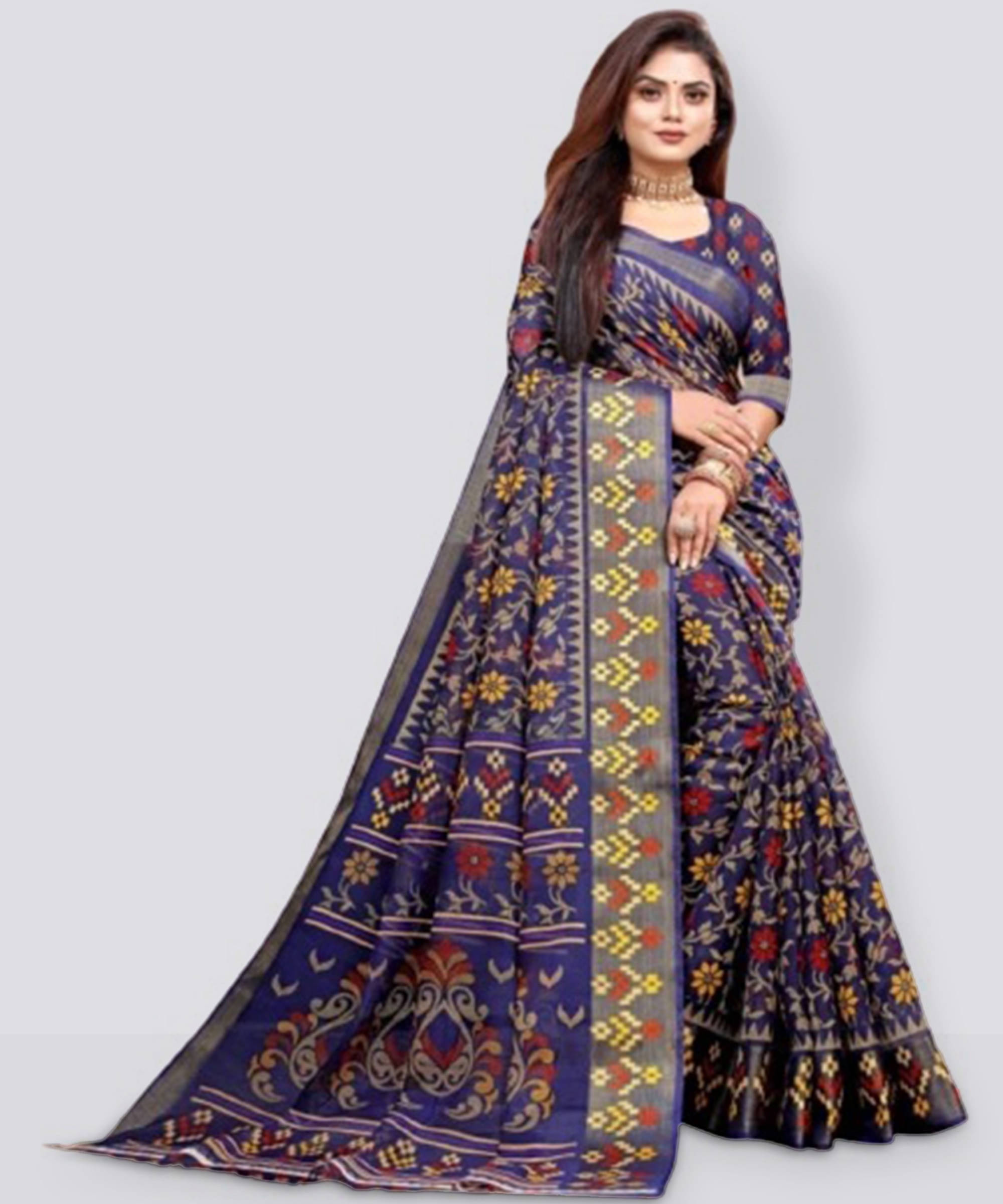     			Suali Art Silk Woven Saree With Unstitched Blouse Piece ( Blue )