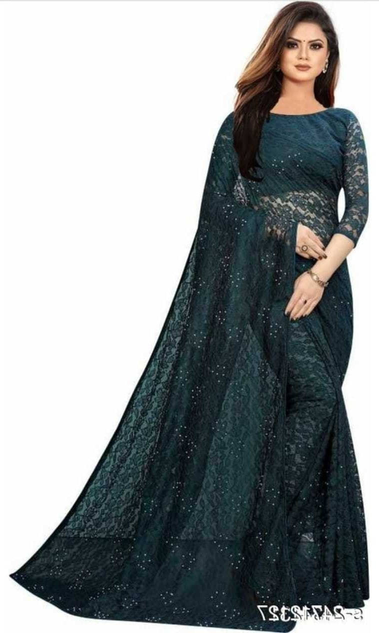 Suali Cotton Blend Printed Saree With Unstitched Blouse Piece ( Green ) Suali Cotton Blend Printed Saree With Unstitched Blouse Piece ( Green )