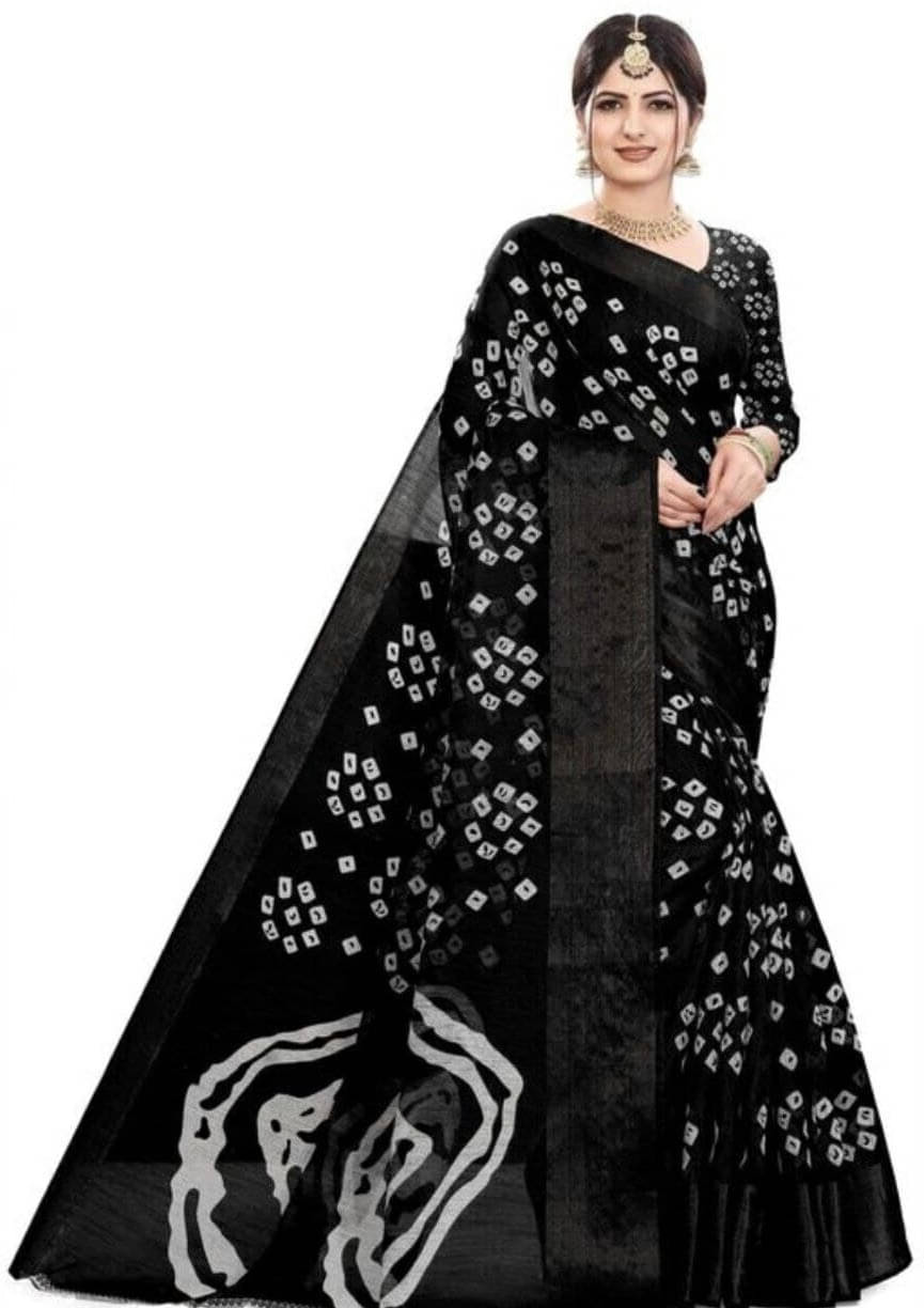 Suali Cotton Blend Printed Saree With Unstitched Blouse Piece ( Purple ) Suali Cotton Blend Printed Saree With Unstitched Blouse Piece ( Purple )