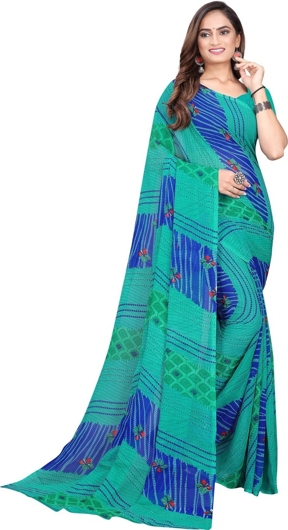 Suali Cotton Blend Self Design Saree With Unstitched Blouse Piece ( Green ) Suali Cotton Blend Self Design Saree With Unstitched Blouse Piece ( Green )