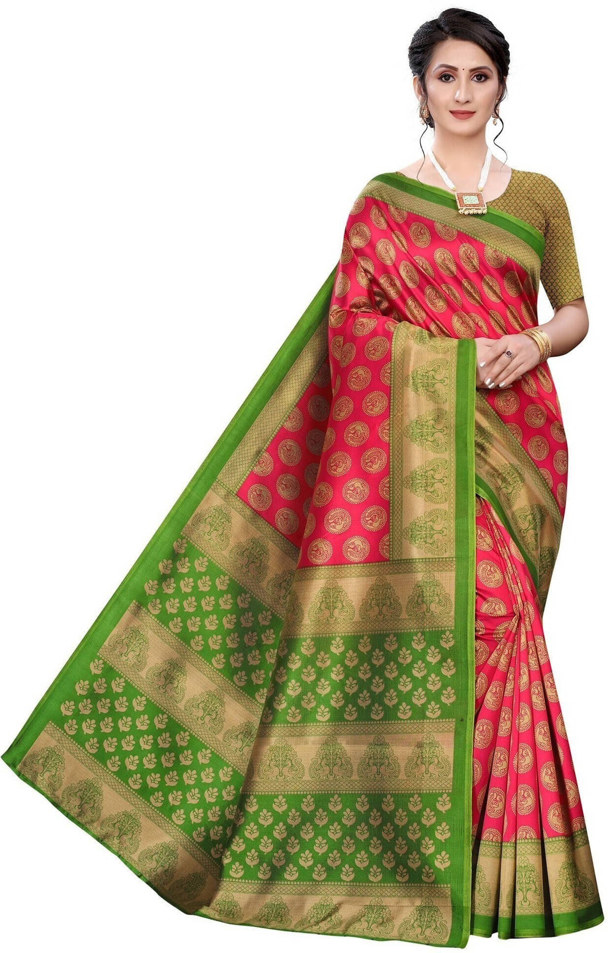 Suali Cotton Blend Self Design Saree With Unstitched Blouse Piece ( Red ) Suali Cotton Blend Self Design Saree With Unstitched Blouse Piece ( Red )