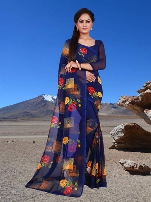 Suali Cotton Blend Self Design Saree With Unstitched Blouse Piece ( Multicolor ) Suali Cotton Blend Self Design Saree With Unstitched Blouse Piece ( Multicolor )