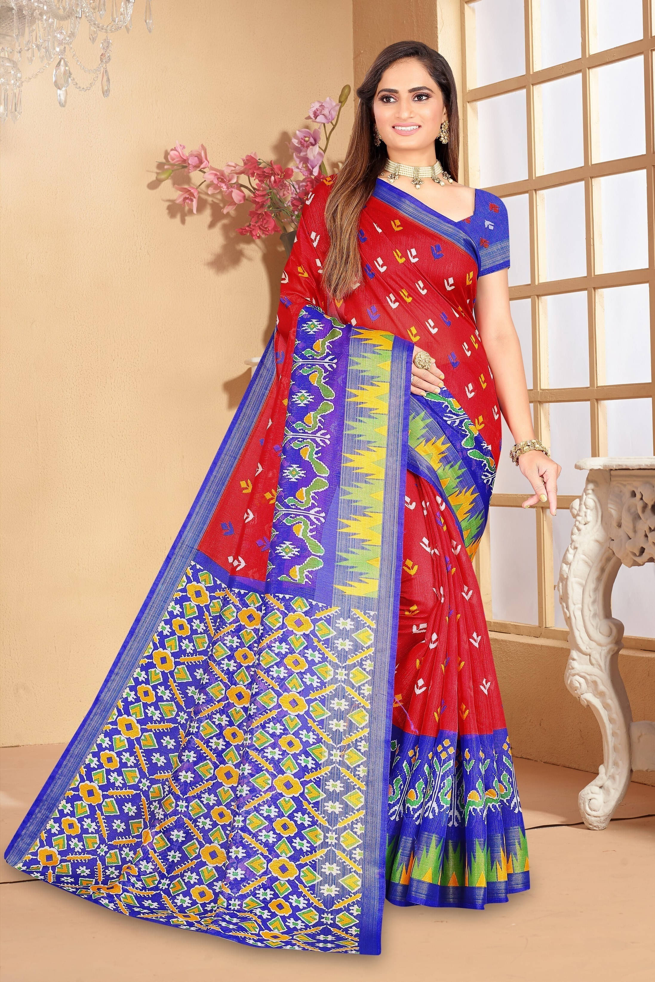 Suali Cotton Blend Self Design Saree With Unstitched Blouse Piece ( Pink ) Suali Cotton Blend Self Design Saree With Unstitched Blouse Piece ( Pink )