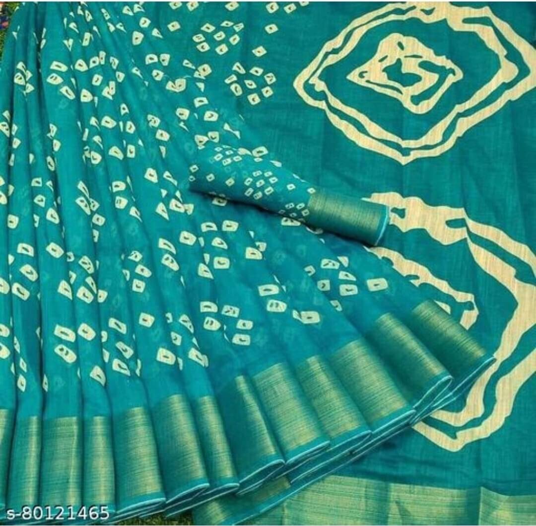     			Suali Cotton Blend Solid Saree With Unstitched Blouse Piece ( Light Blue )