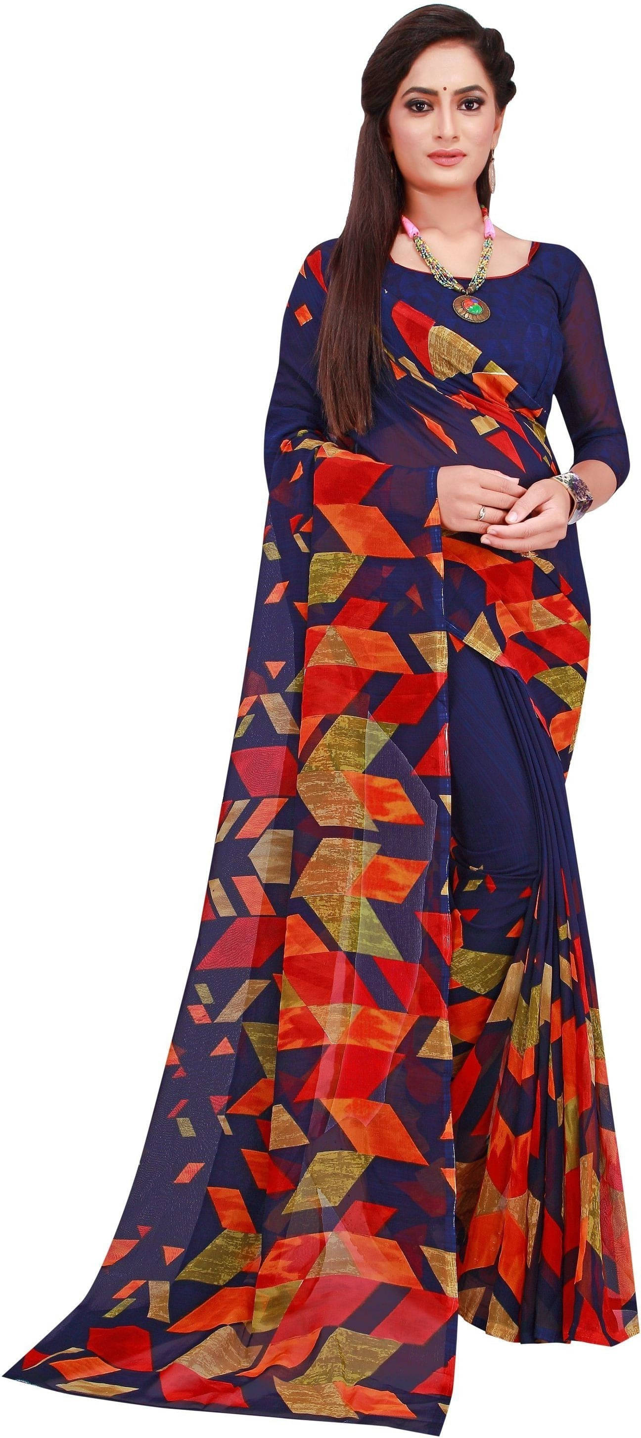     			Suali Cotton Blend Woven Saree With Unstitched Blouse Piece ( Blue )