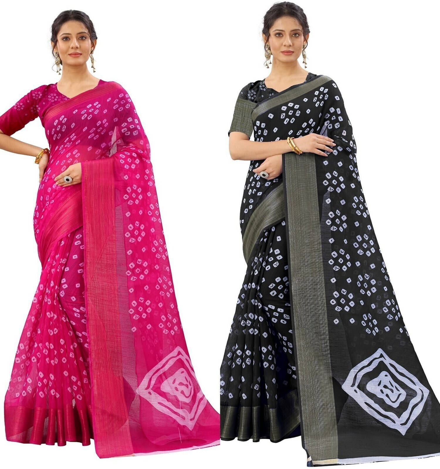 Suali Cotton Printed Saree With Unstitched Blouse Piece ( Multicolor )     			Suali Cotton Printed Saree With Unstitched Blouse Piece ( Multicolor )