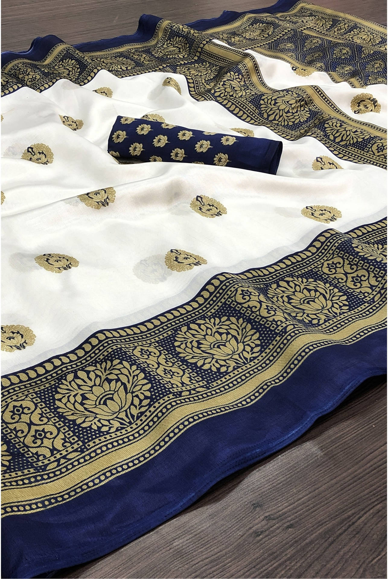    			Suali Cotton Silk Printed Saree With Unstitched Blouse Piece ( Multicolor )