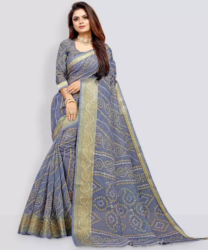 Suali Cotton Silk Printed Saree With Unstitched Blouse Piece ( Grey ) Suali Cotton Silk Printed Saree With Unstitched Blouse Piece ( Grey )