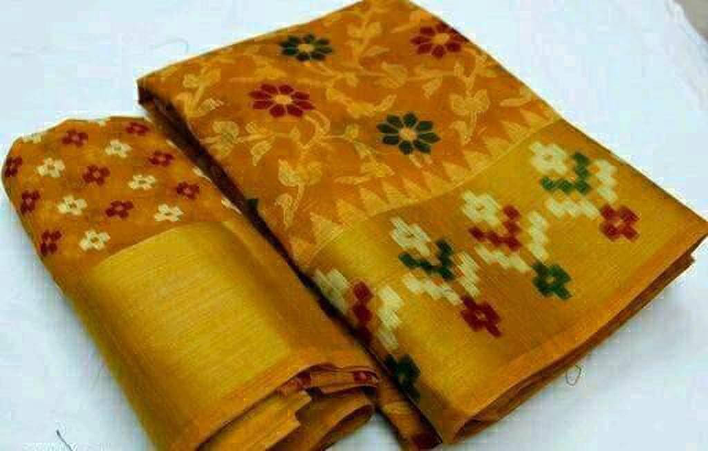 Suali Cotton Silk Self Design Saree With Unstitched Blouse Piece ( Yellow ) Suali Cotton Silk Self Design Saree With Unstitched Blouse Piece ( Yellow )
