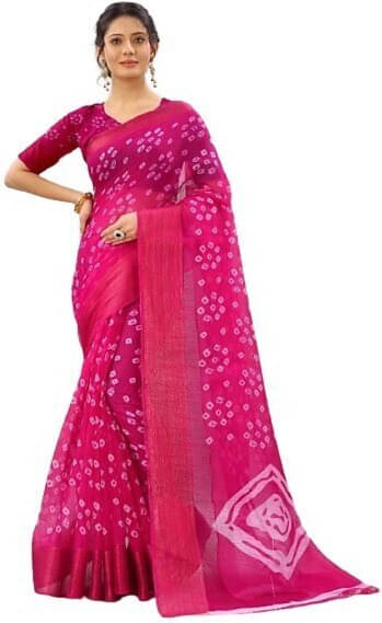     			Suali Cotton Silk Self Design Saree With Unstitched Blouse Piece ( Pink )