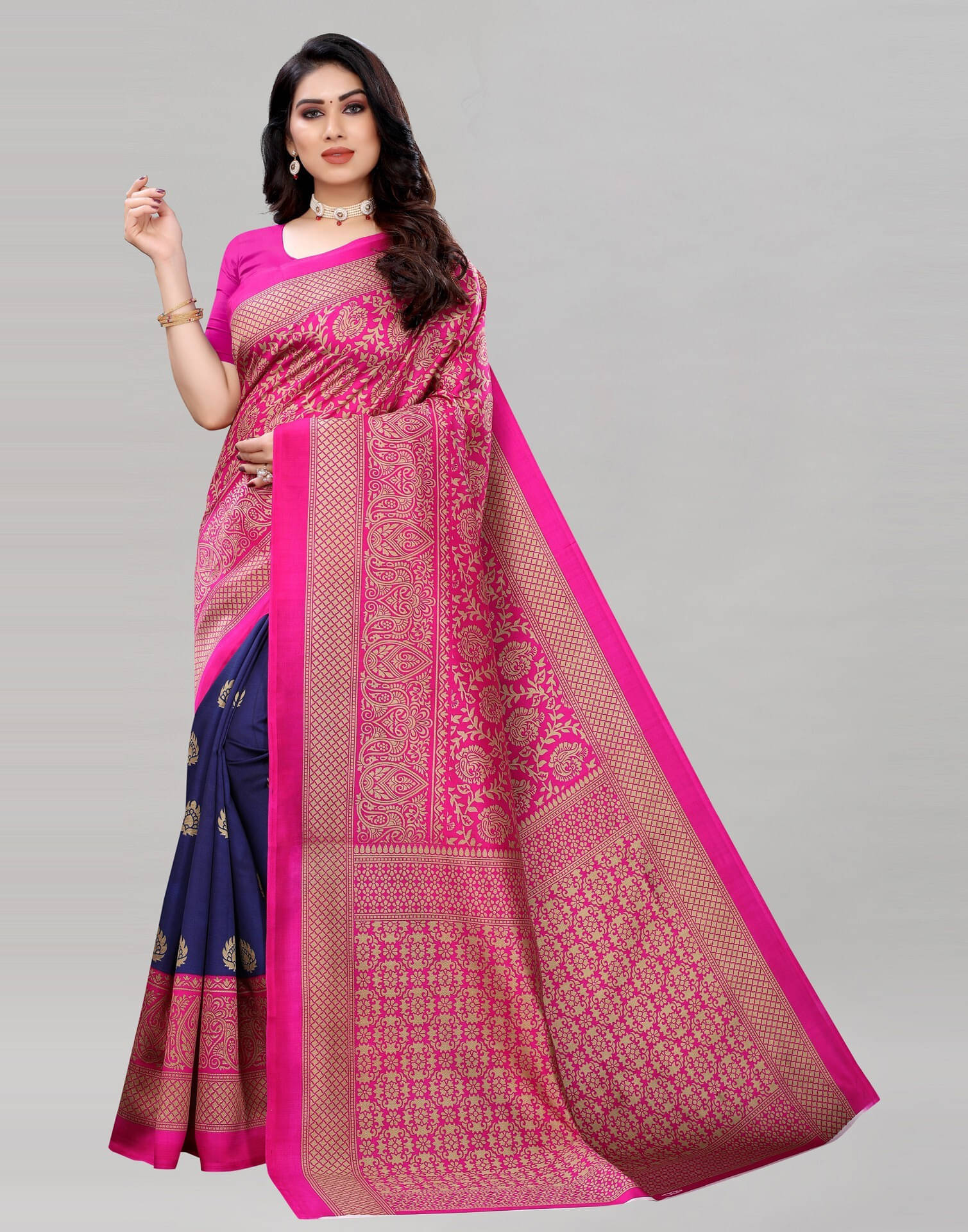 Suali Cotton Silk Self Design Saree With Unstitched Blouse Piece ( Multicolor )     			Suali Cotton Silk Self Design Saree With Unstitched Blouse Piece ( Multicolor )