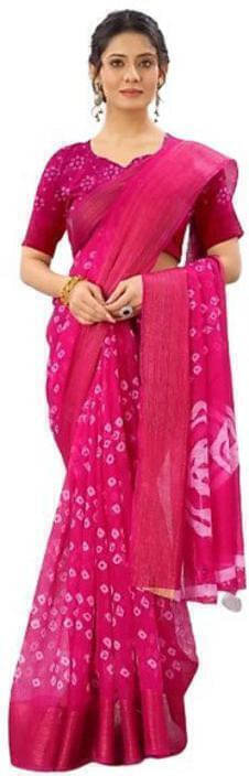     			Suali Cotton Silk Solid Saree With Unstitched Blouse Piece ( Pink )