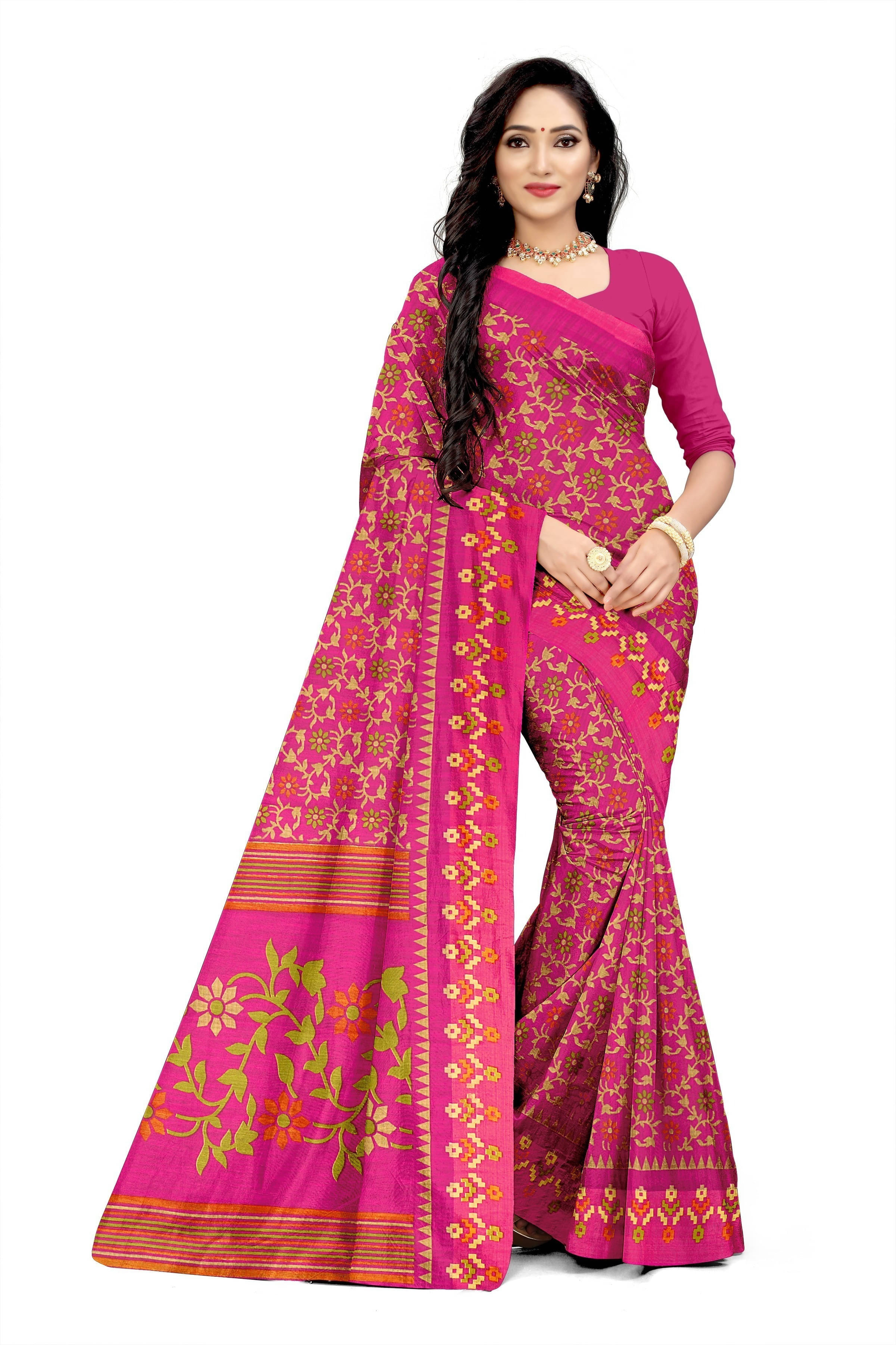 Suali Georgette Embroidered Saree With Unstitched Blouse Piece ( Pink ) Suali Georgette Embroidered Saree With Unstitched Blouse Piece ( Pink )