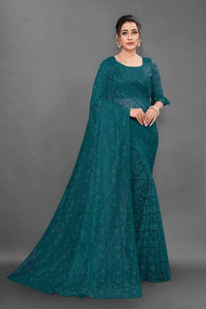 Suali Georgette Printed Saree With Unstitched Blouse Piece ( Green ) Suali Georgette Printed Saree With Unstitched Blouse Piece ( Green )