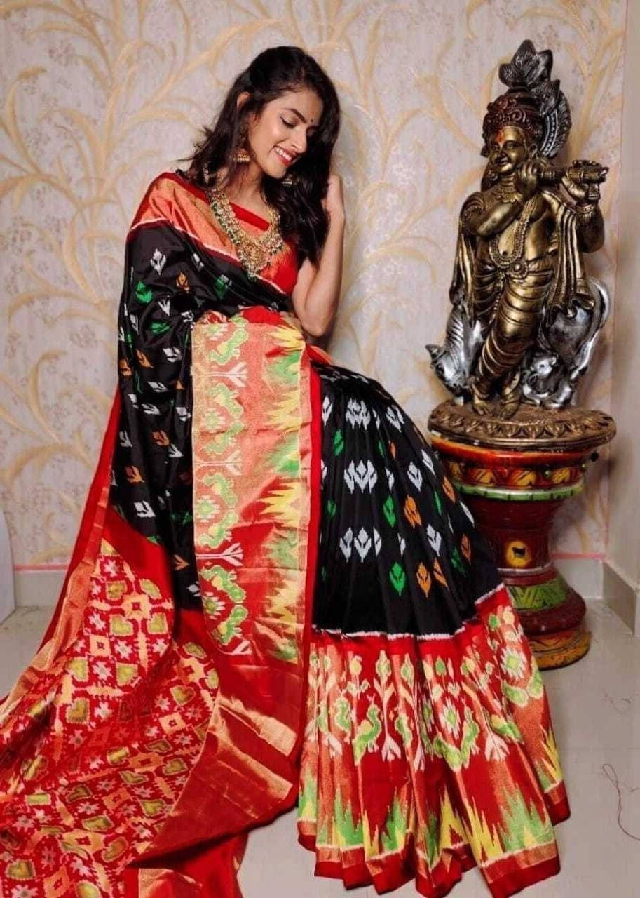     			Suali Georgette Printed Saree With Unstitched Blouse Piece ( Red )