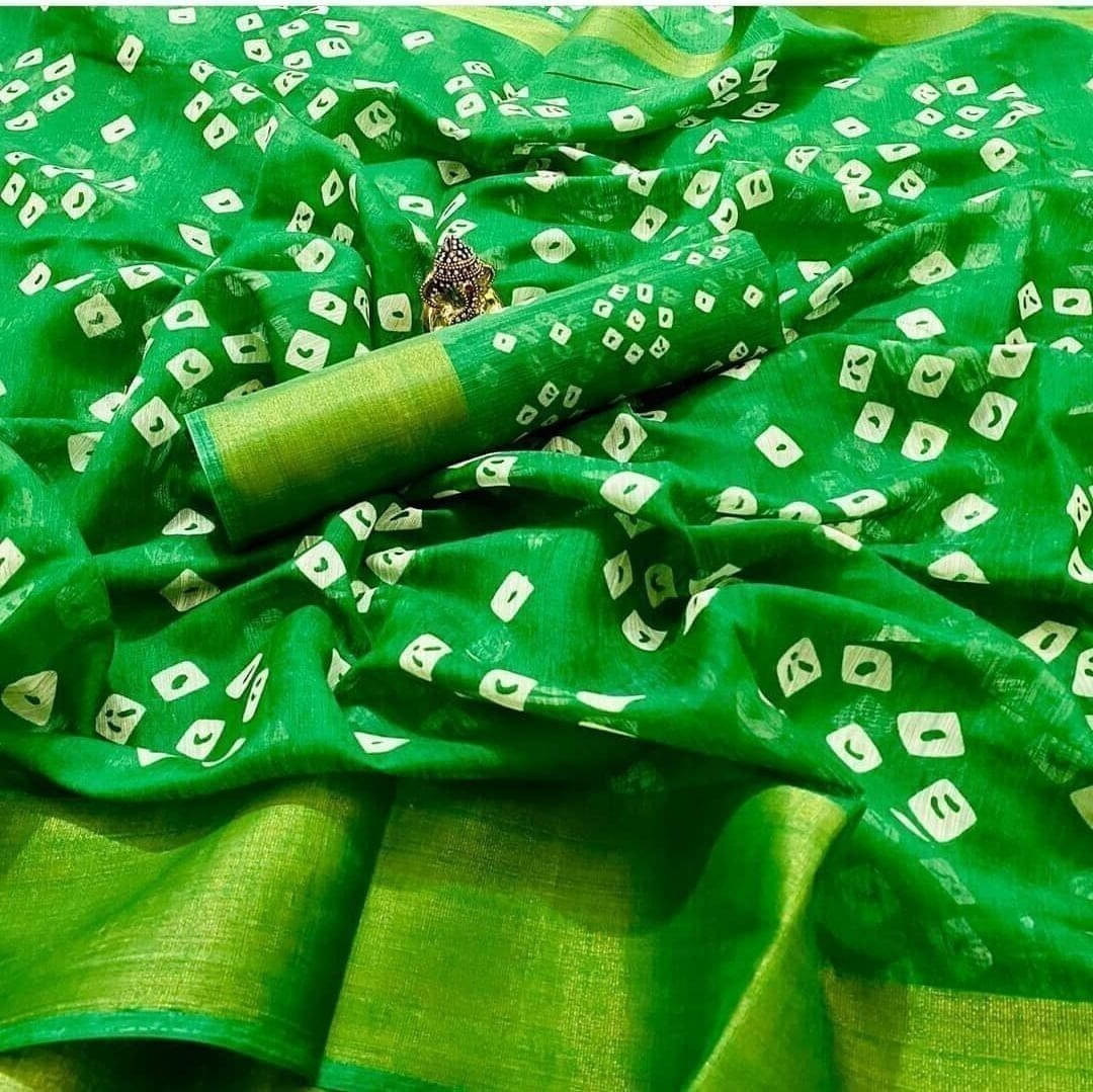 Suali Georgette Printed Saree With Unstitched Blouse Piece ( Green ) Suali Georgette Printed Saree With Unstitched Blouse Piece ( Green )