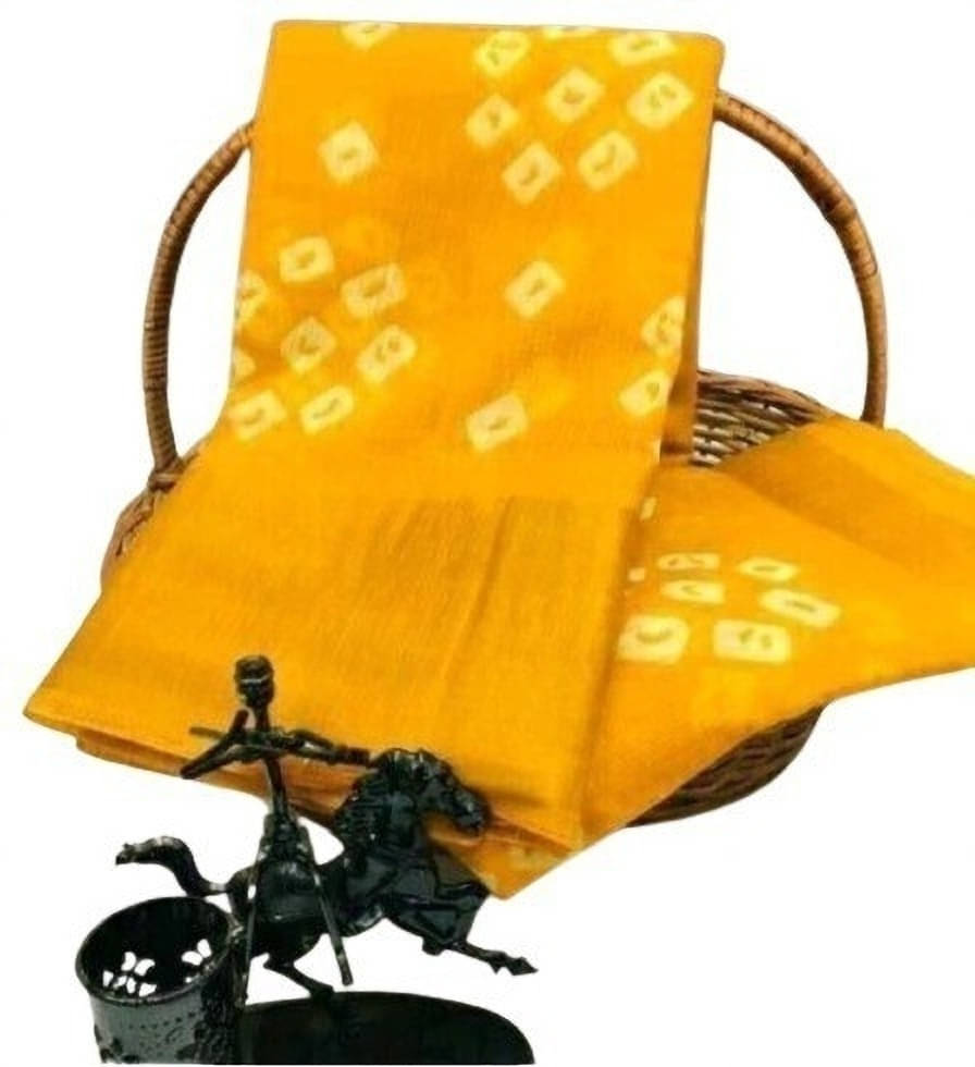 Suali Georgette Printed Saree With Unstitched Blouse Piece ( Yellow )     			Suali Georgette Printed Saree With Unstitched Blouse Piece ( Yellow )