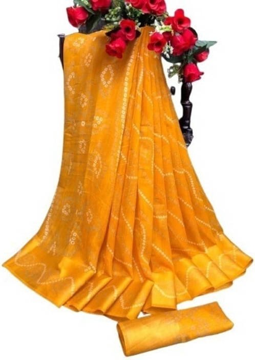 Suali Georgette Printed Saree With Unstitched Blouse Piece ( Yellow ) Suali Georgette Printed Saree With Unstitched Blouse Piece ( Yellow )