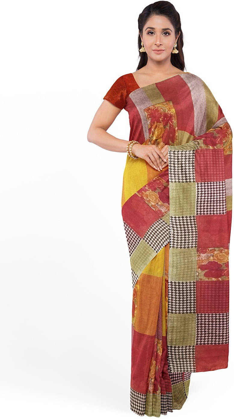 Suali Georgette Printed Saree With Unstitched Blouse Piece ( Multicolor ) Suali Georgette Printed Saree With Unstitched Blouse Piece ( Multicolor )